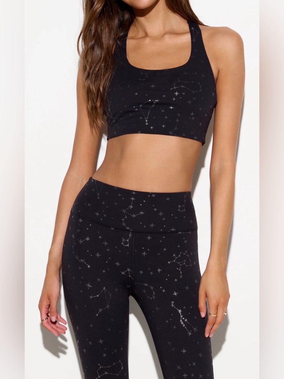 Spiritual Gangster Astrology Matching Leggings and Top SZ. Large Black/Silver - Picture 5 of 16